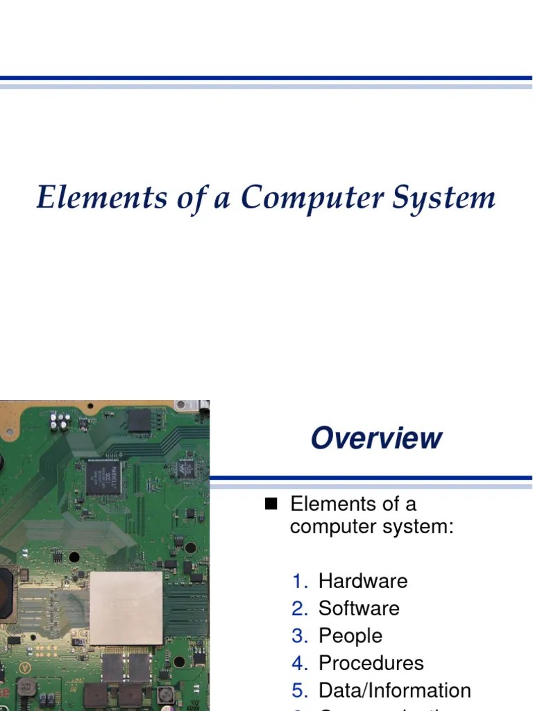 Elements Of Computer System | PDF | Computer Data Storage | Central ...