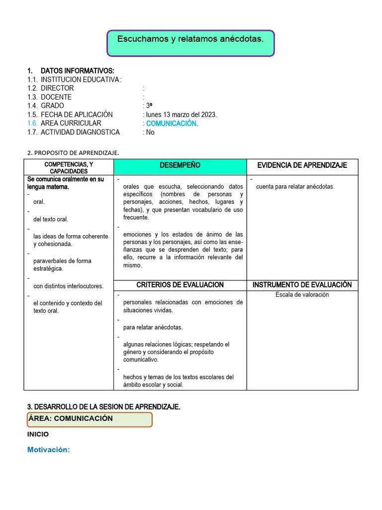 3° - Grado - Comunicacion | PDF | Las Emociones | Narración