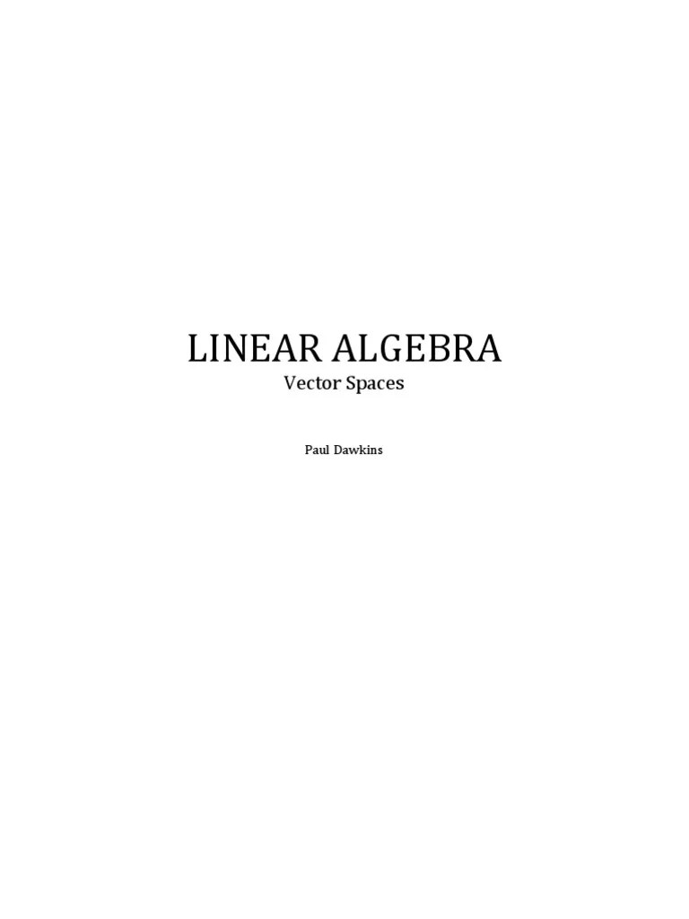 LinAlg VectorSpaces | PDF | Vector Space | Scalar (Mathematics)