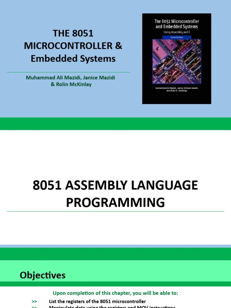2-Microcontroller 8051, Organization And Architecture-08!01!2024 | PDF ...