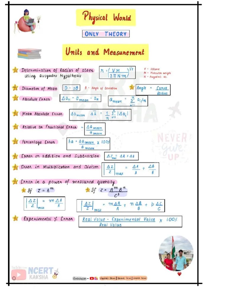 11th Formulas (Physics) | PDF
