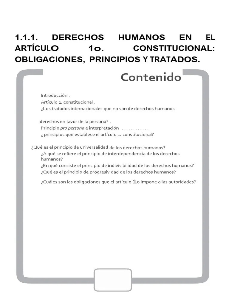 1.1.1 Articulo 1 Constitucional. Derechos Humanos. | Descargar Gratis ...