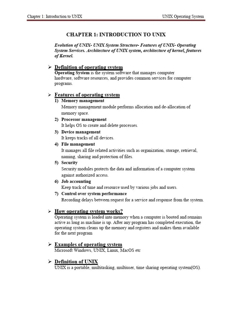 Unix | PDF | Operating System | Unix