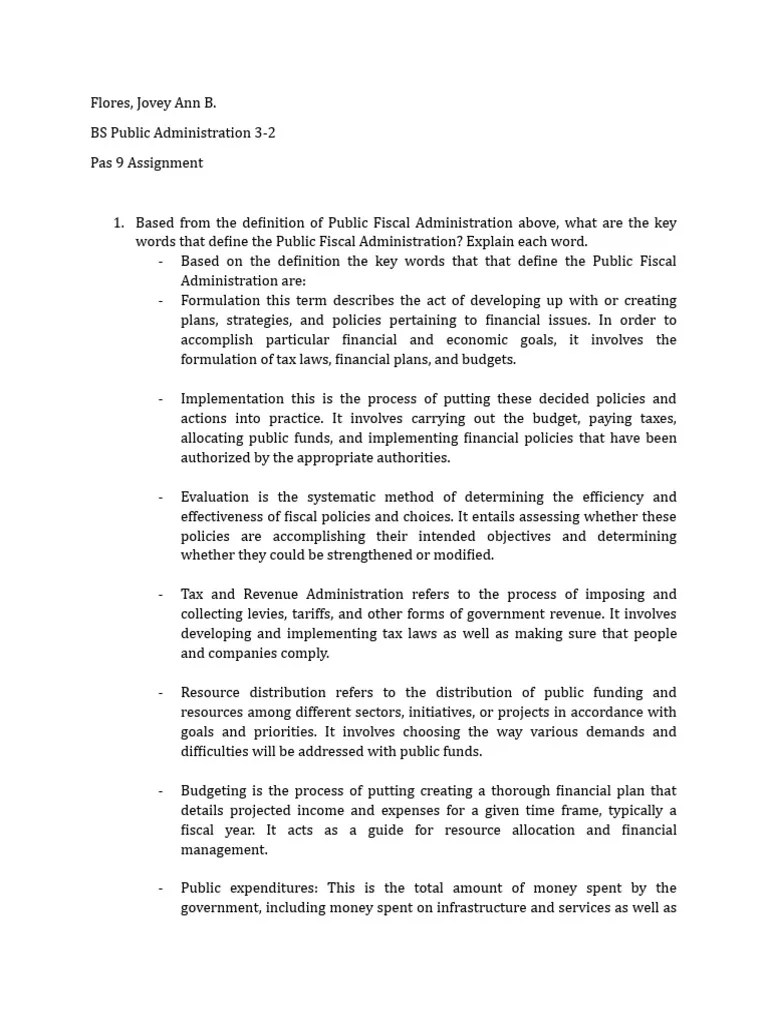 What Is Public Fiscal Administration | PDF | Taxes | Fiscal Policy