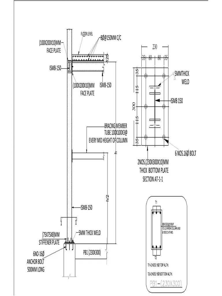 Steelcolumn - Beam Detail | PDF