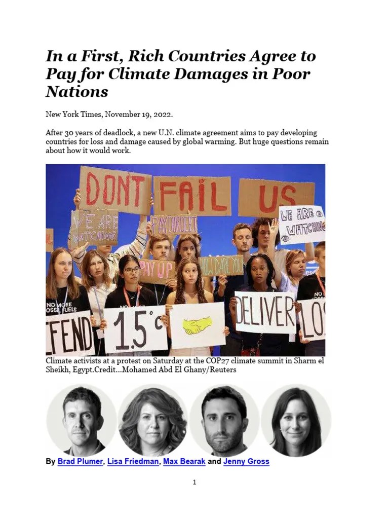 Climate Damages Fund COP27 | PDF | Climate Change | Environmental ...