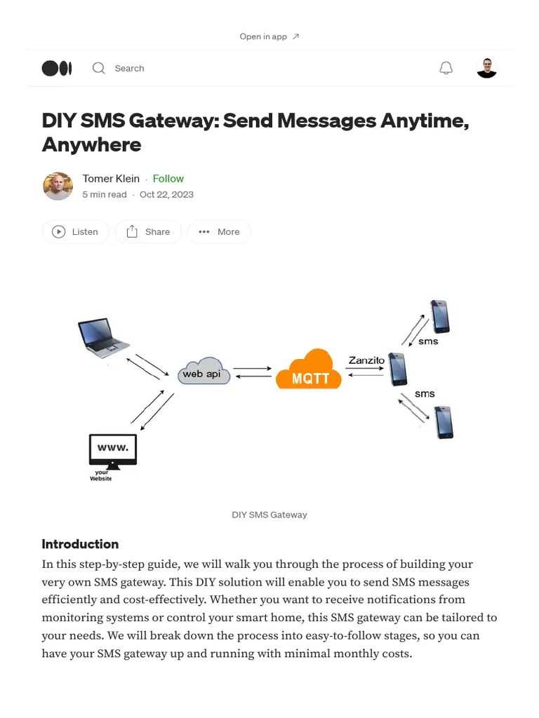DIY SMS Gateway - Send Messages Anytime, Anywhere | Download Free PDF ...