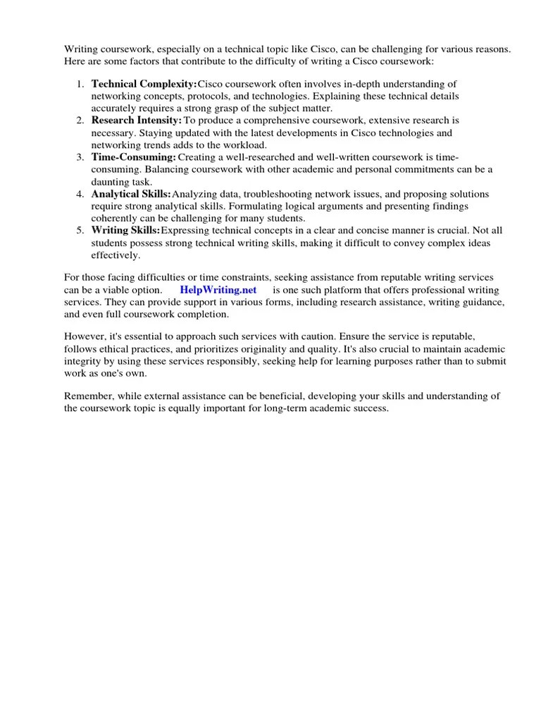 Cisco Course Work | PDF | Cisco Certifications | Computer Network