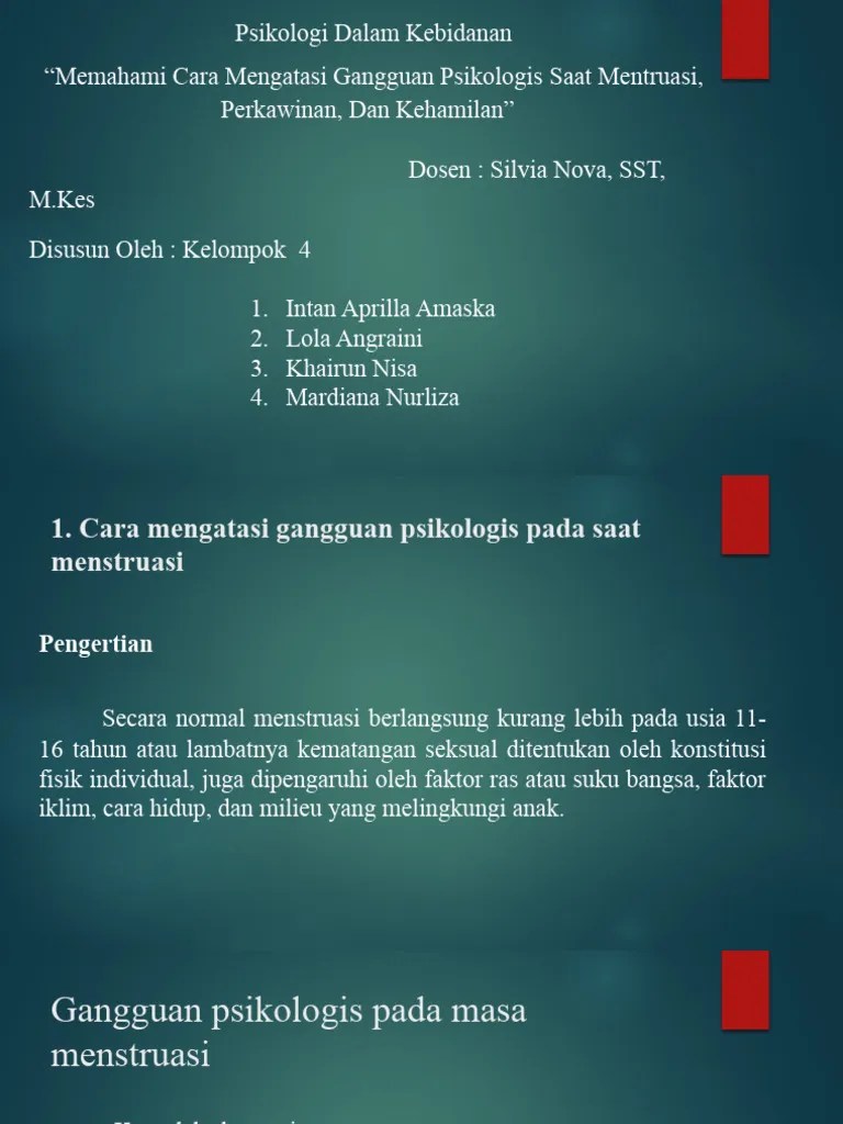 Memahami Cara Mengatasi Gangguan Psikologis Saat Mentruasi, Perkawinan ...