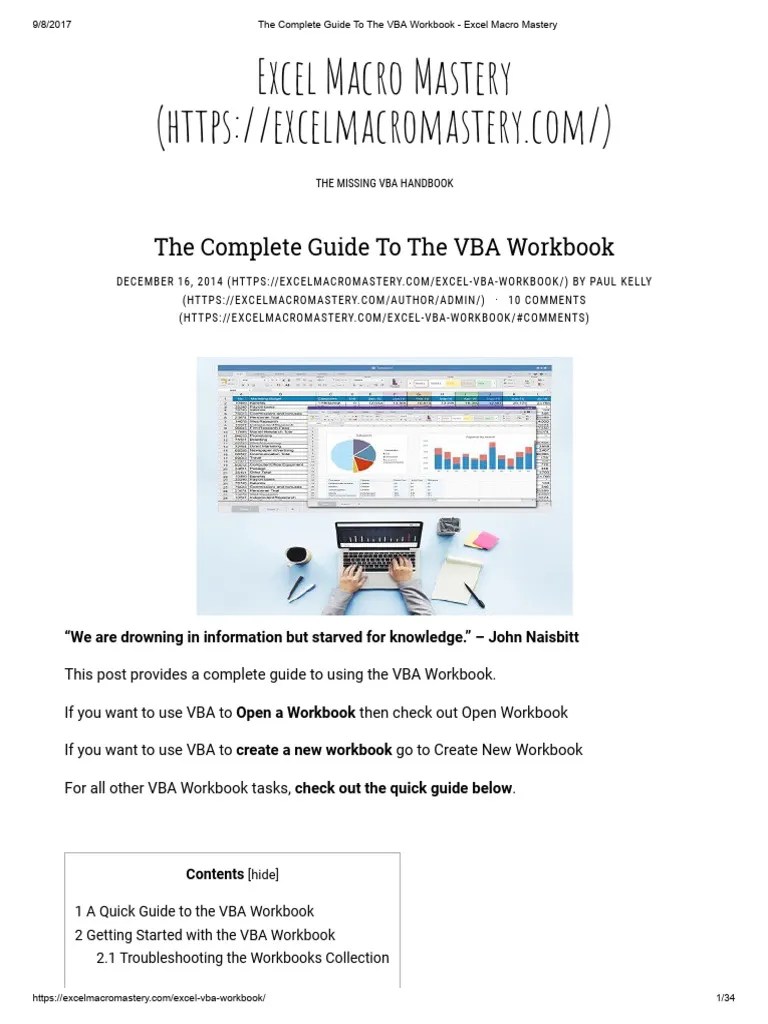 VBA20Complete20Guide 1915108010 | PDF | Microsoft Excel | Visual Basic For Applications