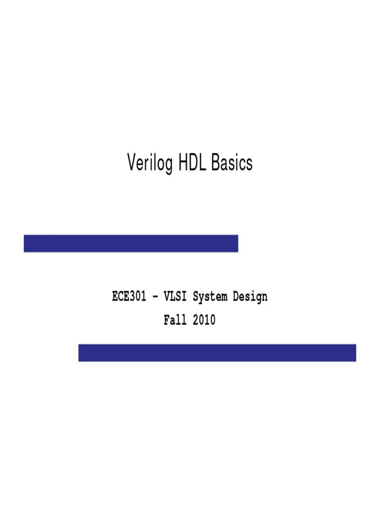 Verilog HDL Part I | PDF | Hardware Description Language | Computer Science