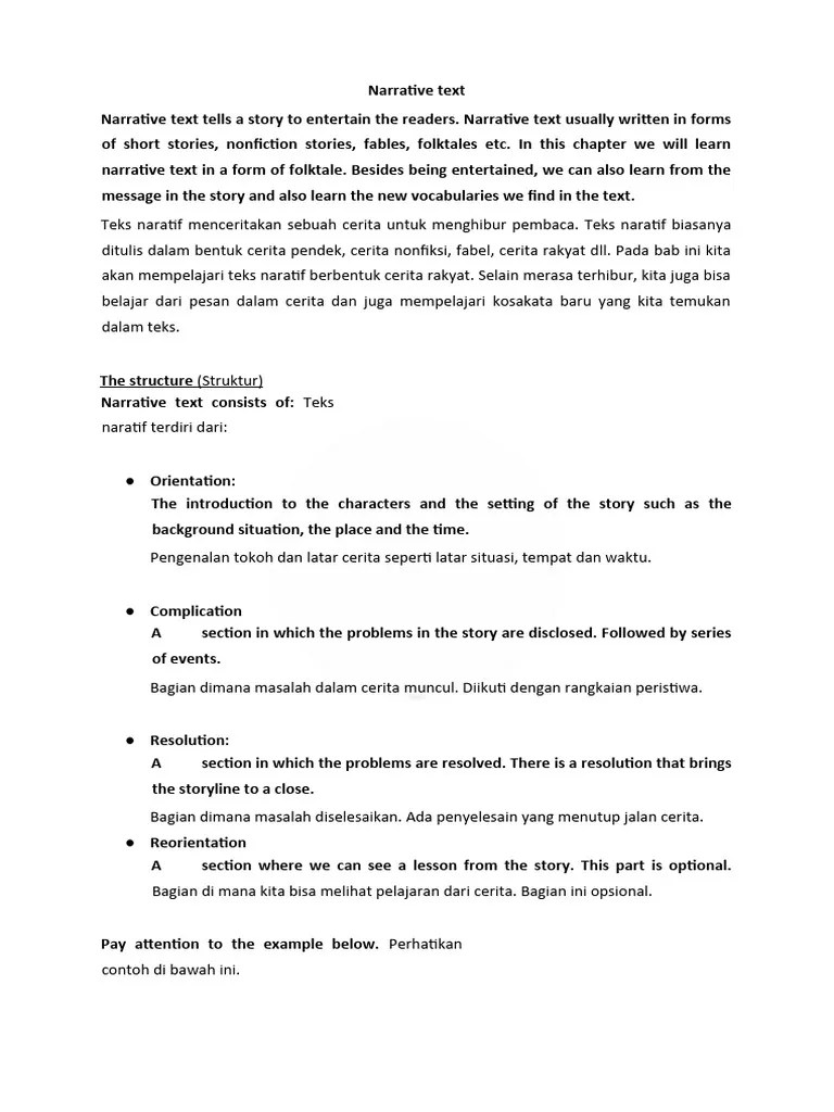 Kelas 9 - Narrative Text | PDF