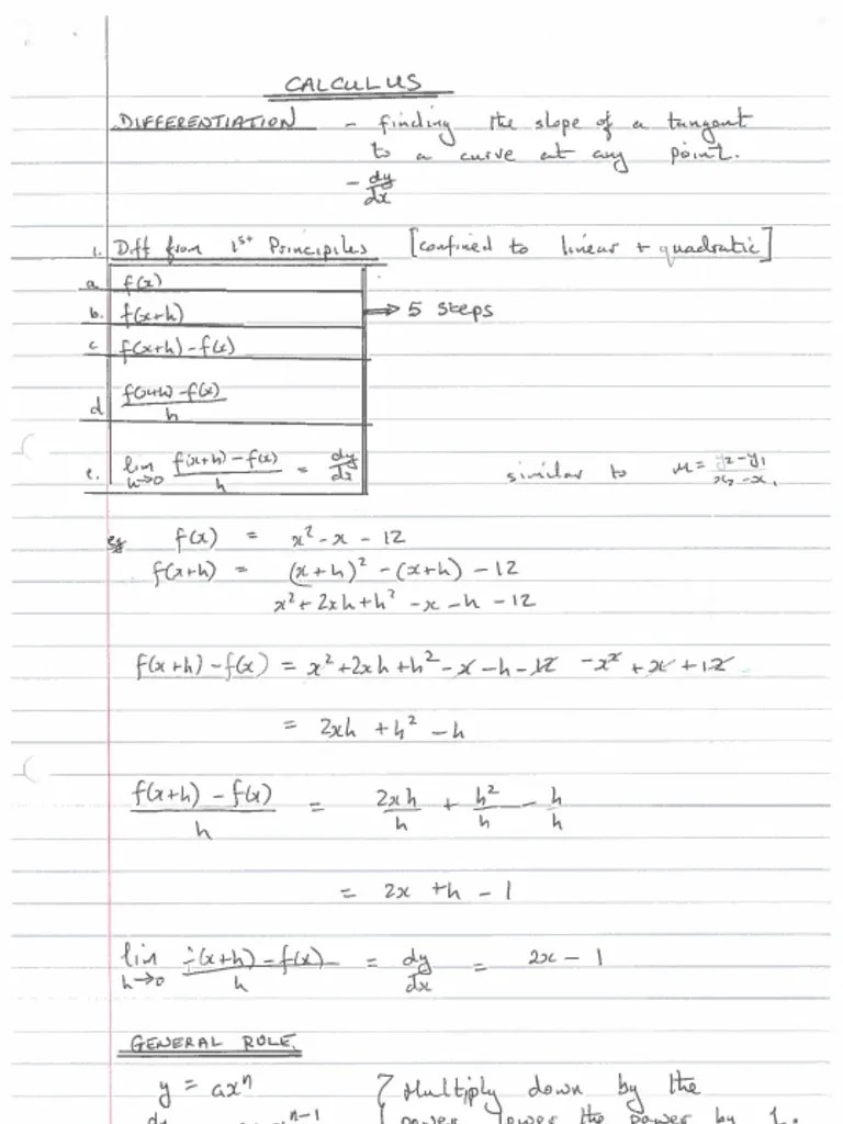 CALCULUS Notes | PDF
