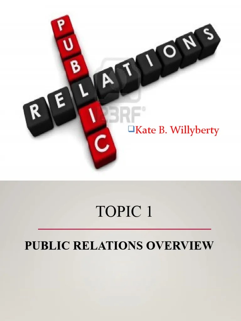 Public Relations Topic1 | PDF | Public Relations | Communication