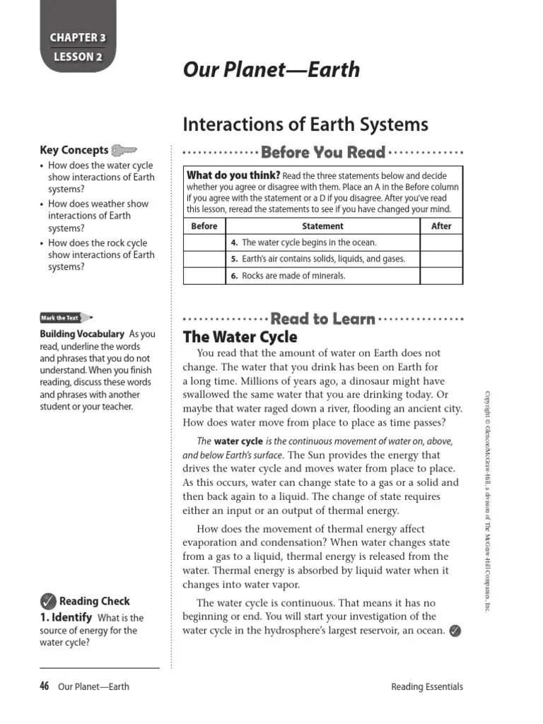 Chapter 3 Lesson 2 | PDF | Rock (Geology) | Water Vapor