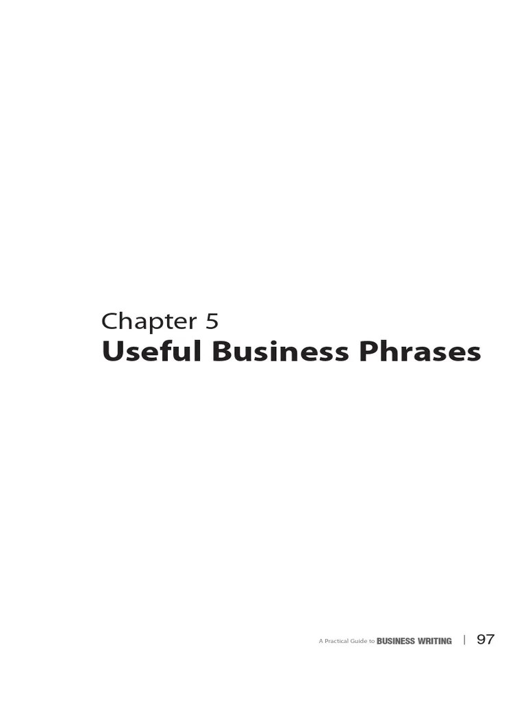 Useful Business Phrases | PDF