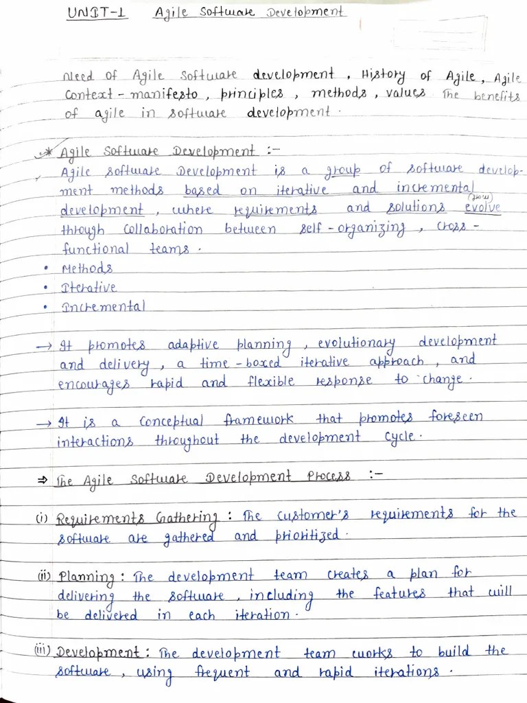 Agile Unit1 | PDF | Agile Software Development | Software Development ...