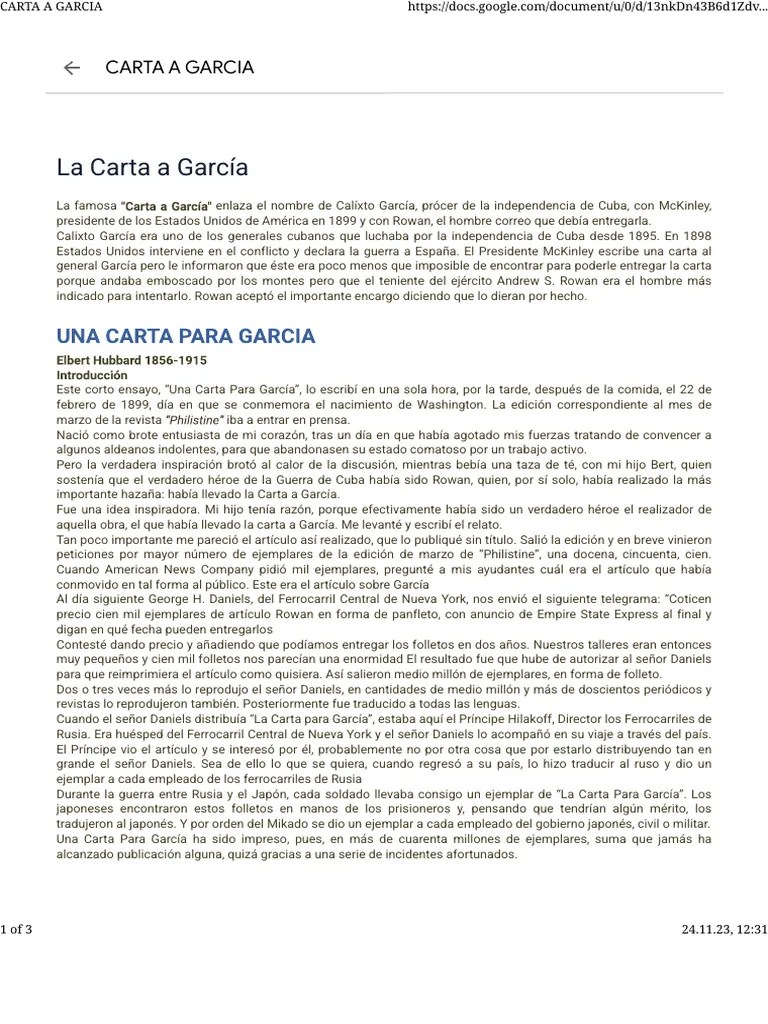 Una Carta A Garcia | PDF | Cuba