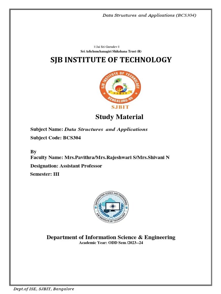 DS Module 1 Notes | PDF | Pointer (Computer Programming) | Integer ...