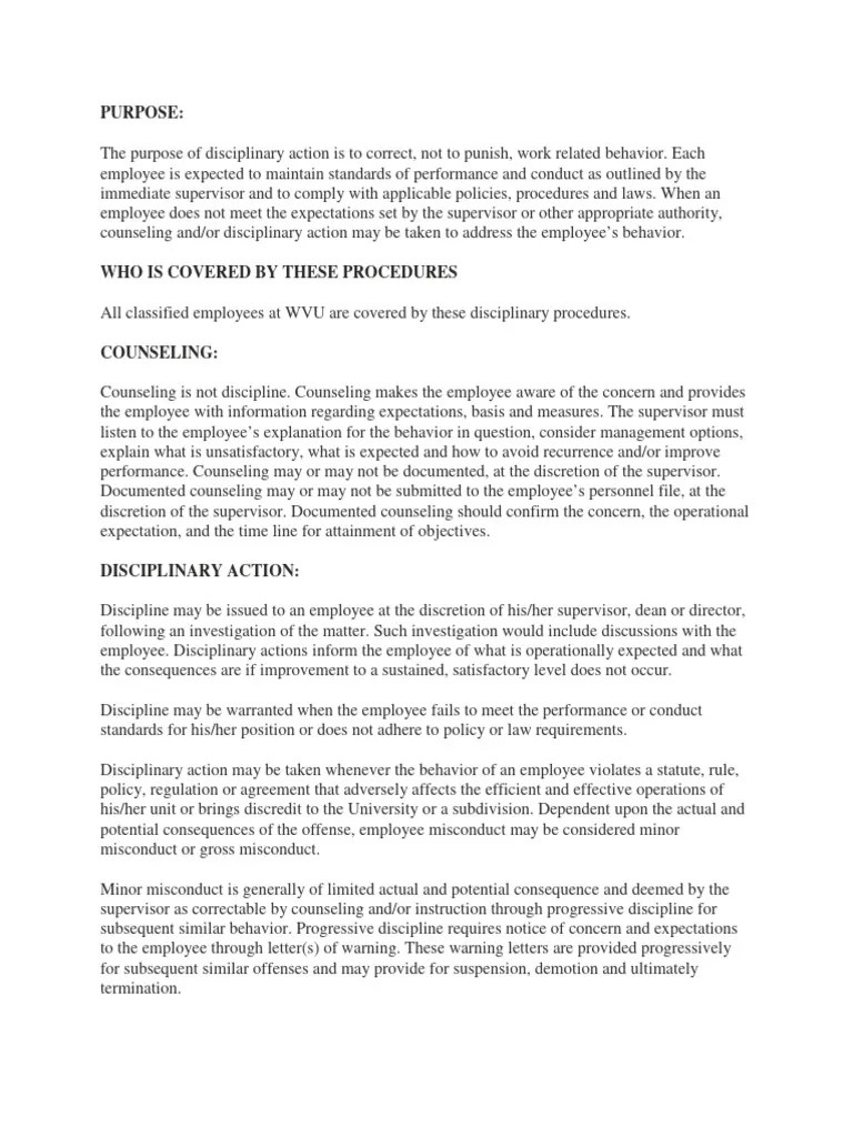 Discipline Procedure | PDF | Employment | Disciplines
