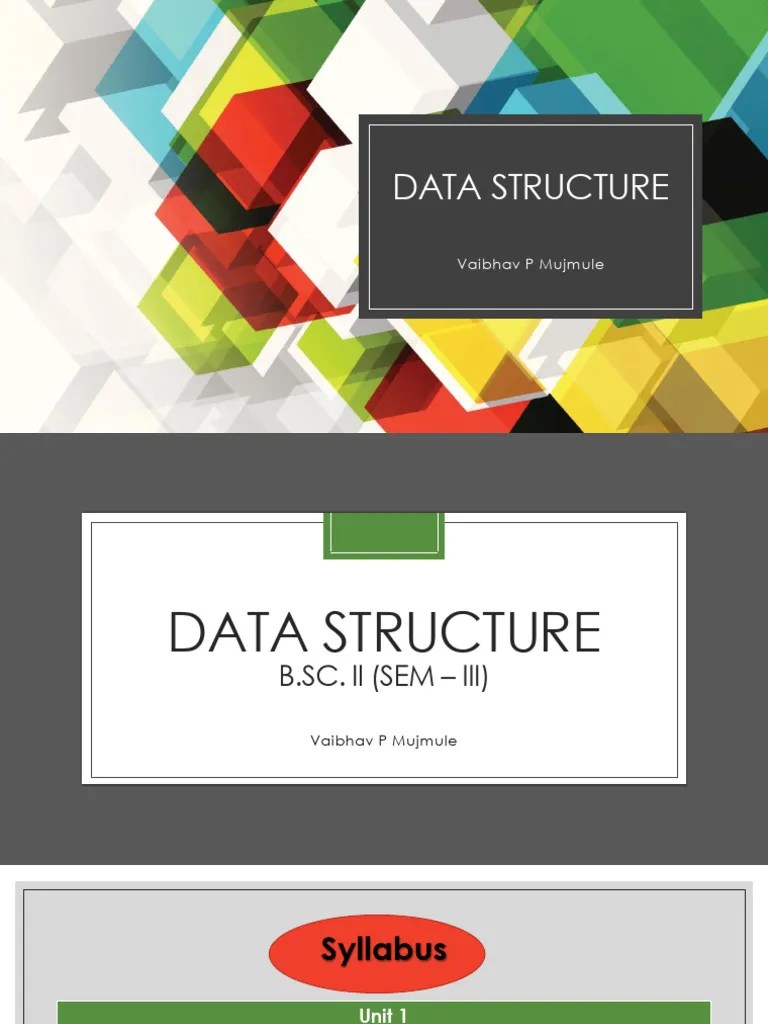 Data Structure PPT | PDF | Data Type | Queue (Abstract Data Type)
