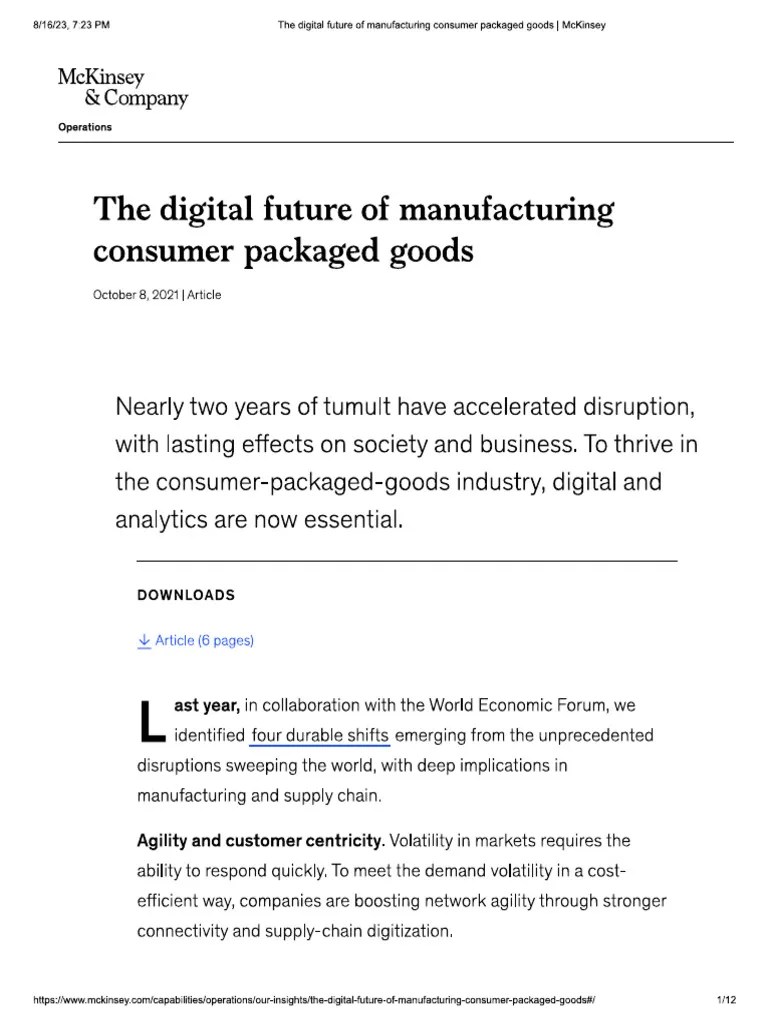 Digital Future Of CPG Sector | PDF