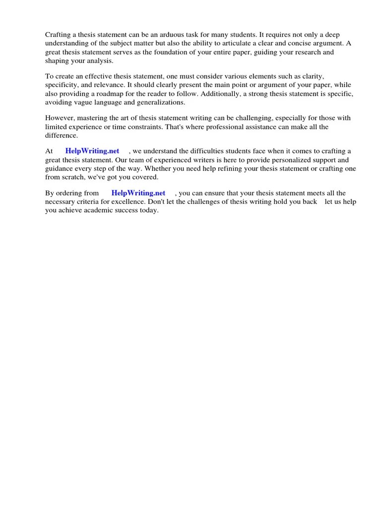 Elements Of A Great Thesis Statement Pdf Essays Thesis