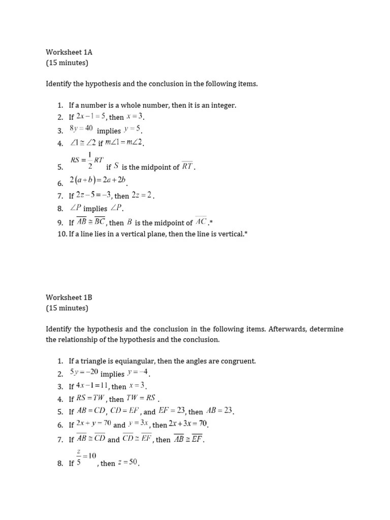 Worksheets - Grade 8 Mathematics - Quarter II - Geometry - Final | PDF