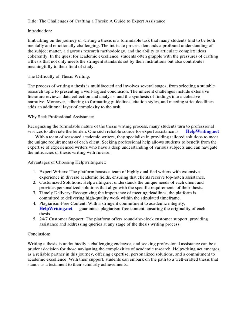 Sample Thesis Research Paper | PDF | Thesis | Essays