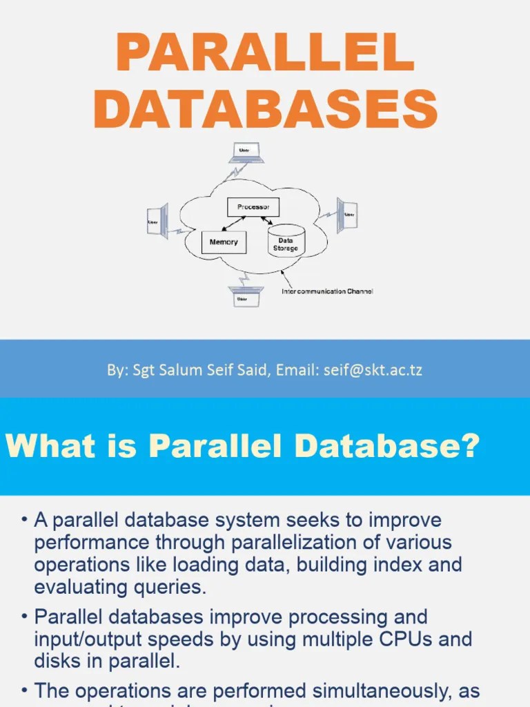 Lect2-PARALLEL DATABASE | PDF | Parallel Computing | Databases