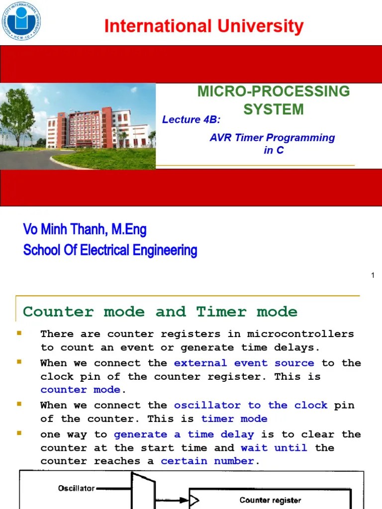 Lecture 4B - AVR Timer Programming In C | PDF
