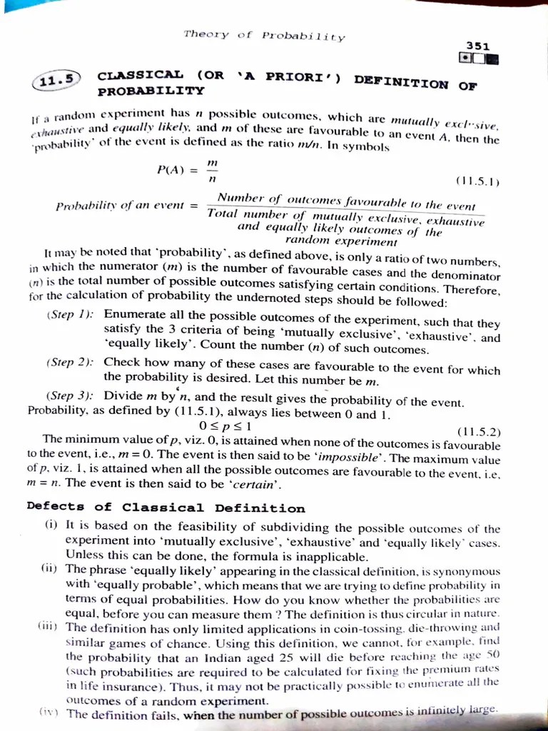 Theory Of Probability | PDF | Odds | Probability