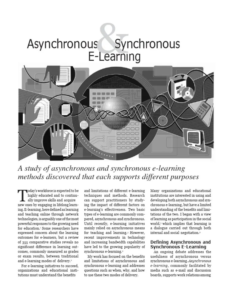 Asynchronous And Synchronous E-Learning | PDF | Educational Technology ...