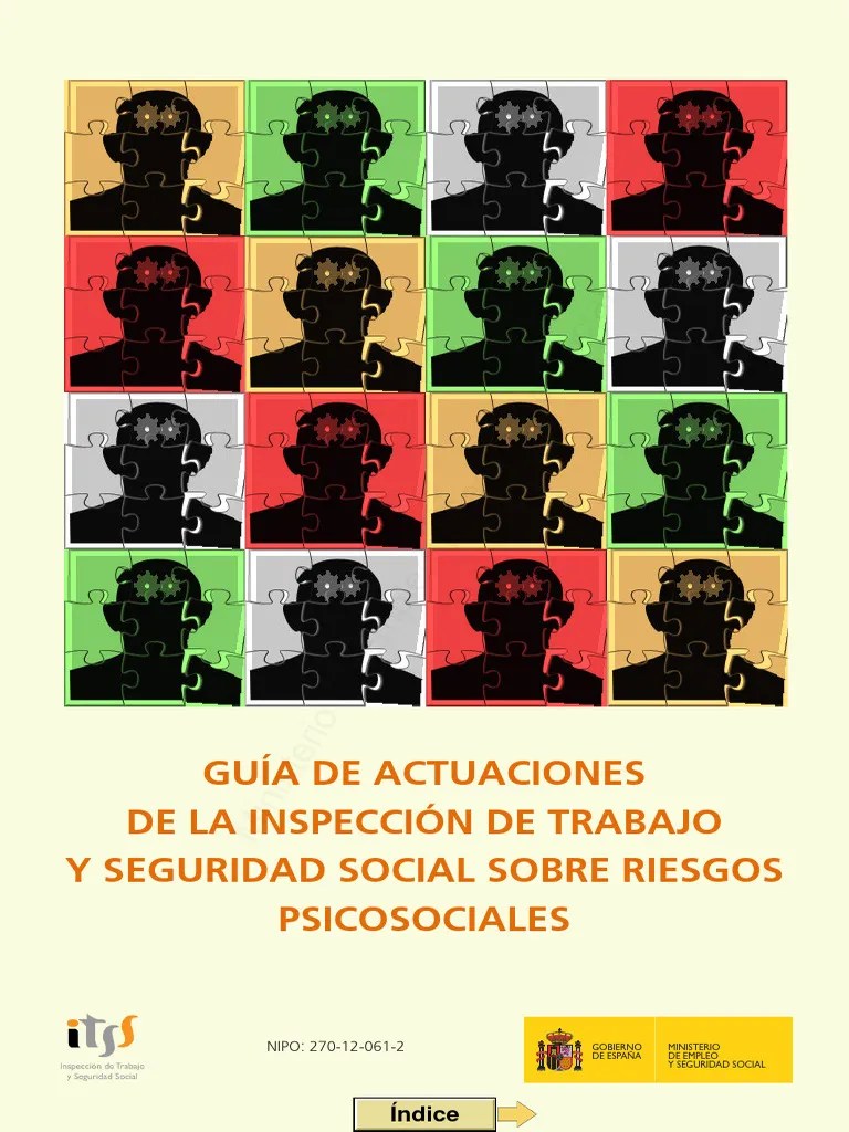Guía De Actuaciones De La Inspección De Trabajo Y Seguridad Social Sobre Riesgos Psicosociales ...