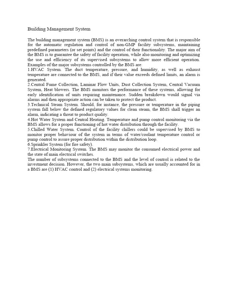 Building Management System | PDF