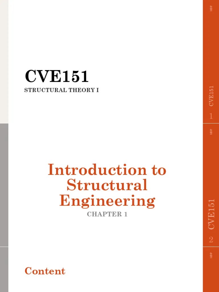 CVE151 Chap1 Introduction To Structural Engineering (1) | PDF | Structural Engineering | Stress ...