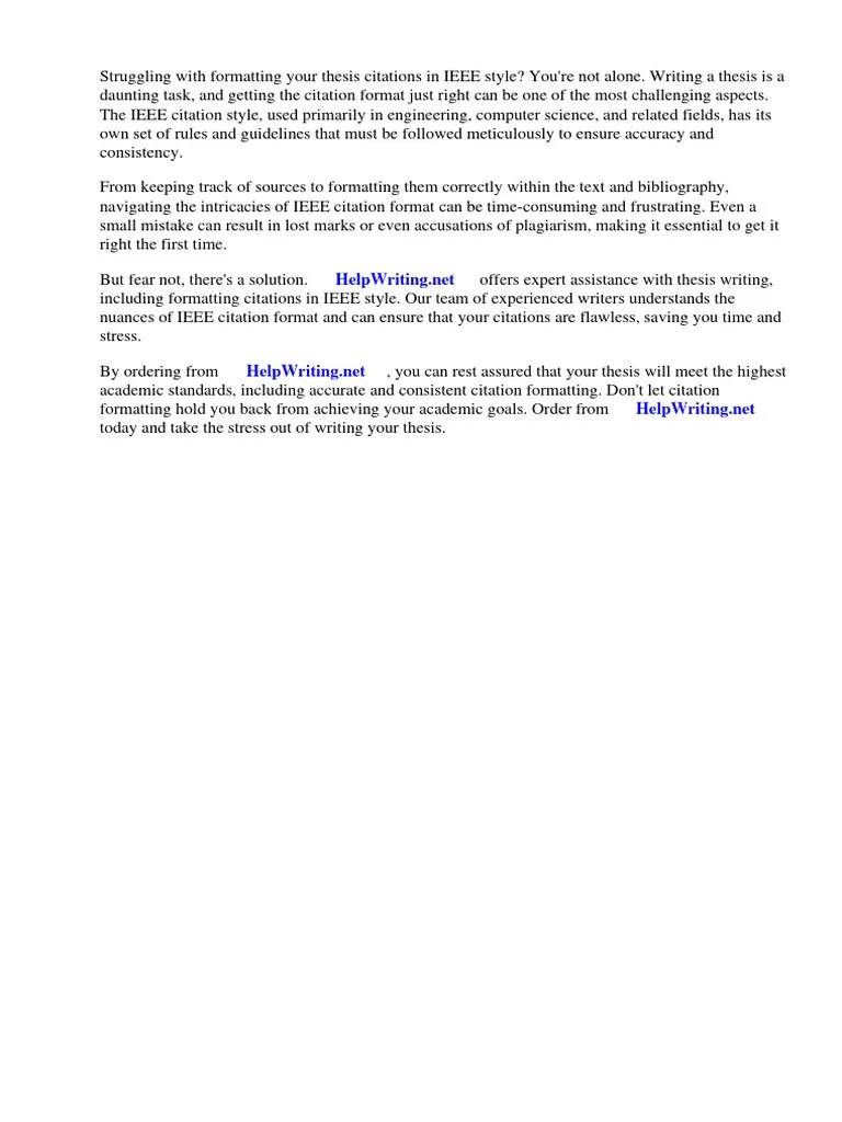 Thesis Citation Format Ieee | PDF | Citation | Thesis