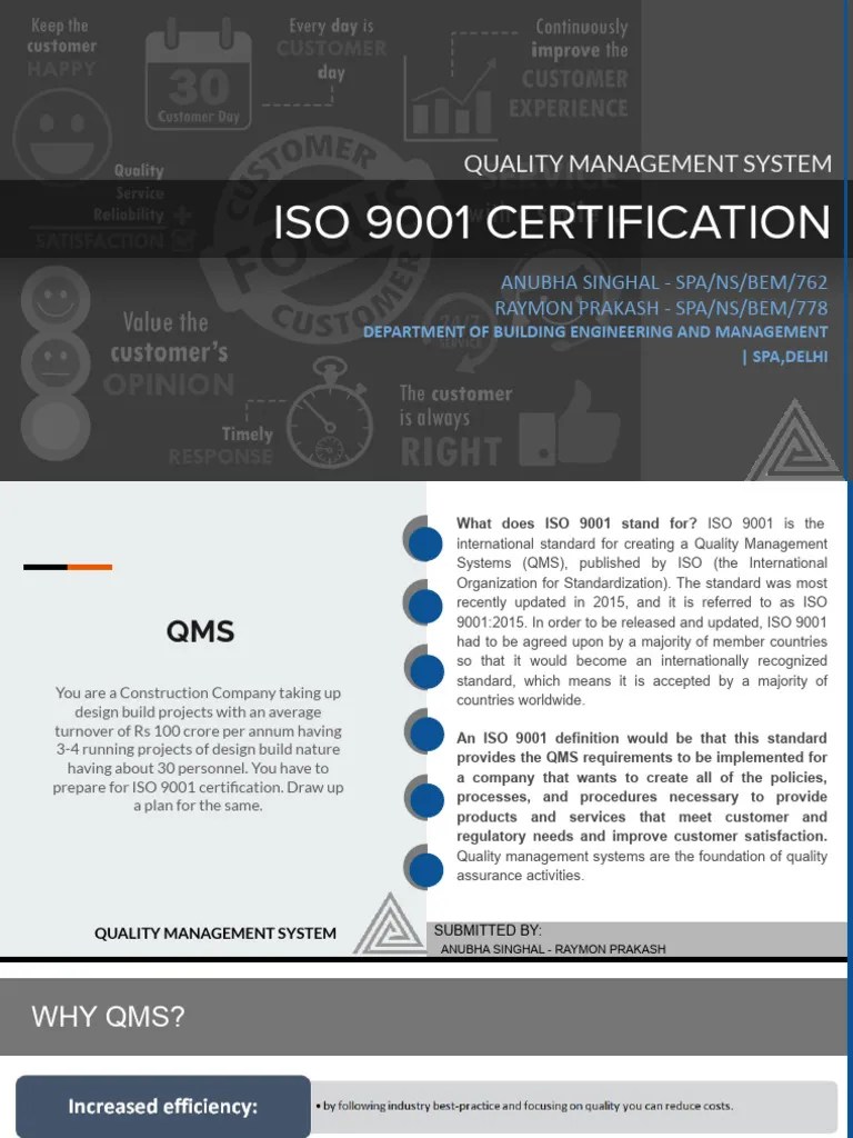 QMS Iso-9001 | Download Free PDF | Iso 9000 | Quality Management System