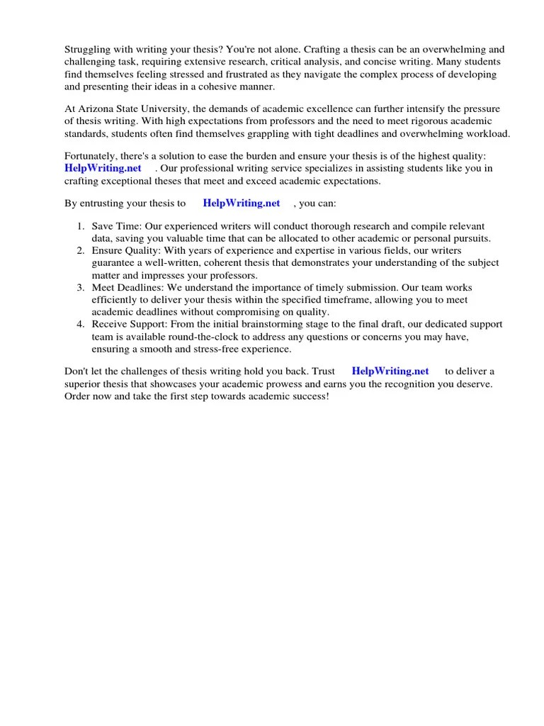 Thesis Arizona State University | PDF | Arizona State University | Nasa