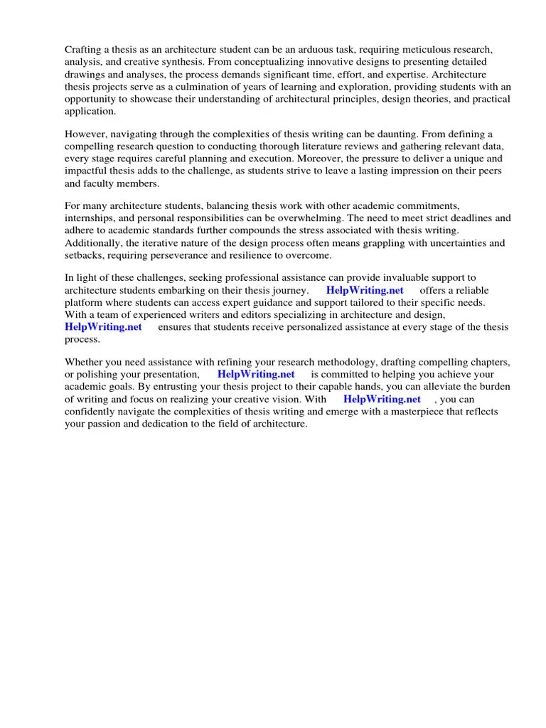 Architecture Students Thesis Projects | PDF | Thesis | Infrastructure