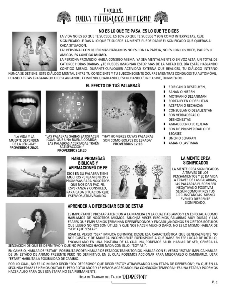 Tecnica 4 Cuida Tu Dialogo Interno | PDF