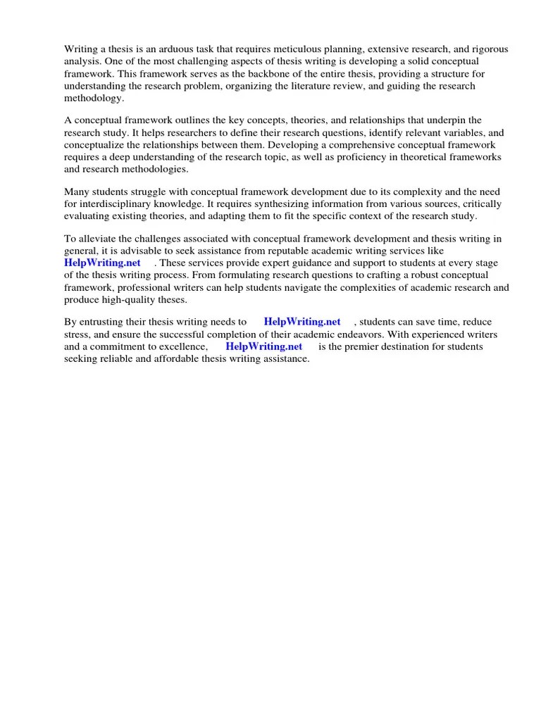 Conceptual Framework Sample In Thesis | PDF | Theory | Thesis