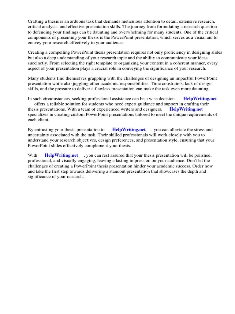 Powerpoint Thesis Presentation Example | PDF | Thesis | Microsoft Power ...