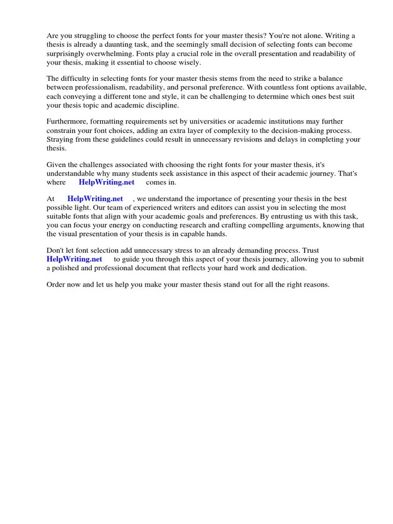 Master Thesis Fonts | PDF | Thesis | Typefaces