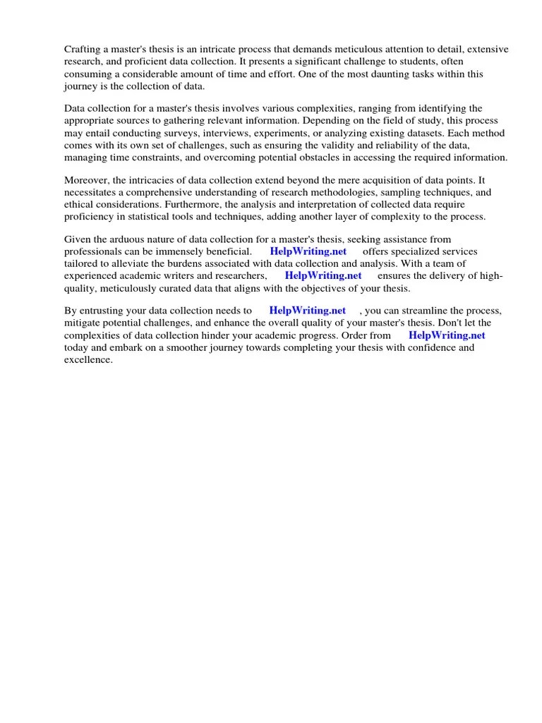 Master Thesis Data Collection | PDF | Data | Qualitative Research