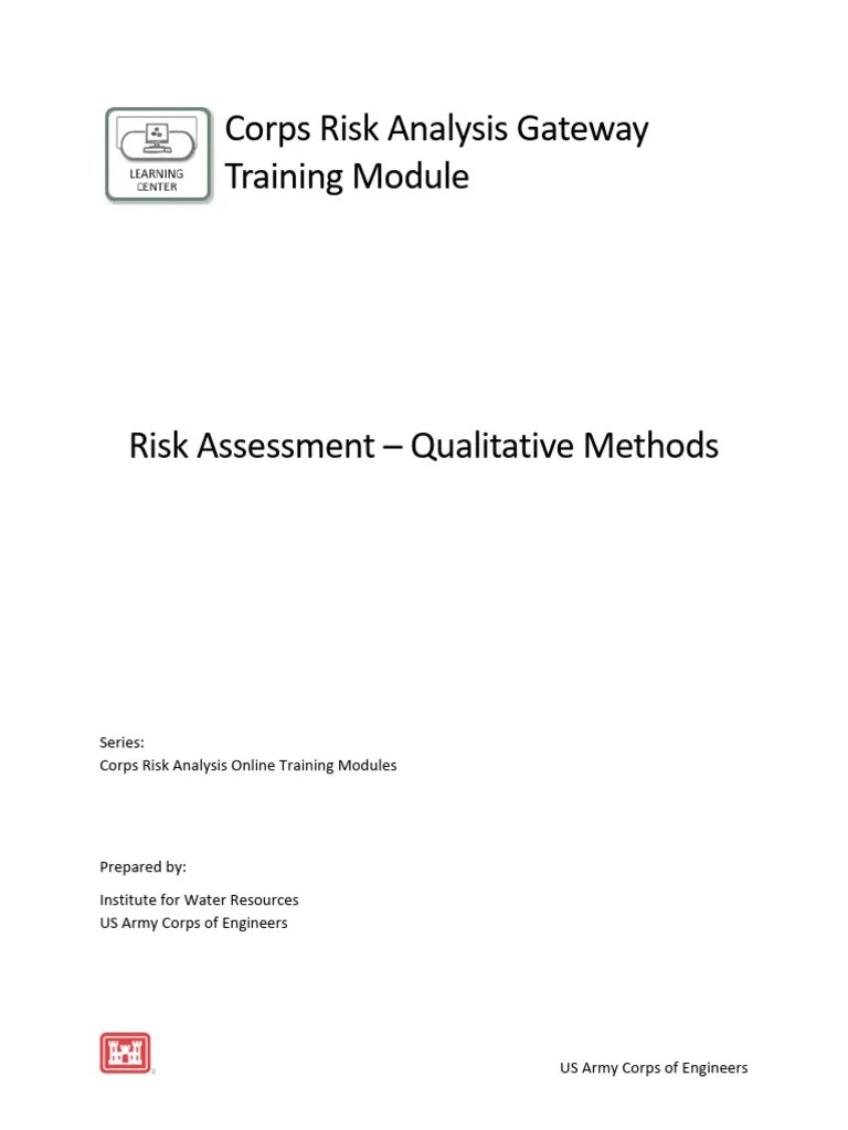 Risk Assessment Qualitative Methods Online | PDF
