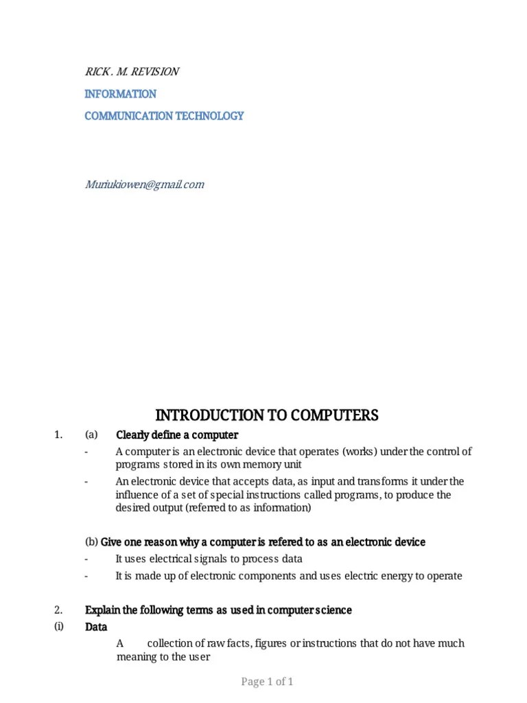 Ict Revision (1) (1) - 2 | PDF