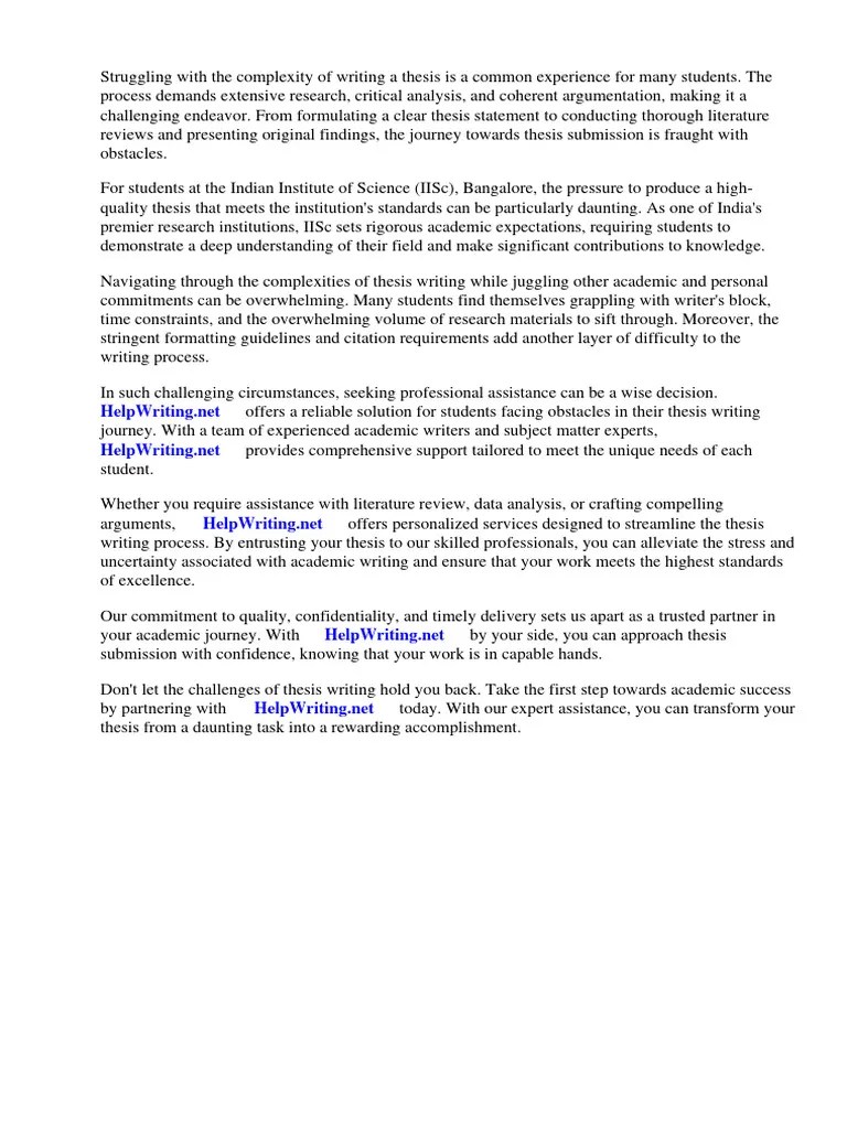 Thesis Submission Iisc | PDF | Thesis | Software