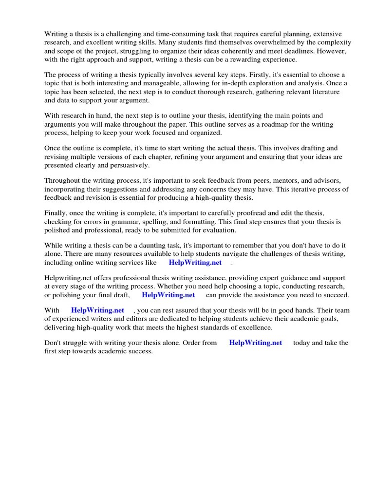 Steps Of Writing Thesis | PDF | Thesis | Essays