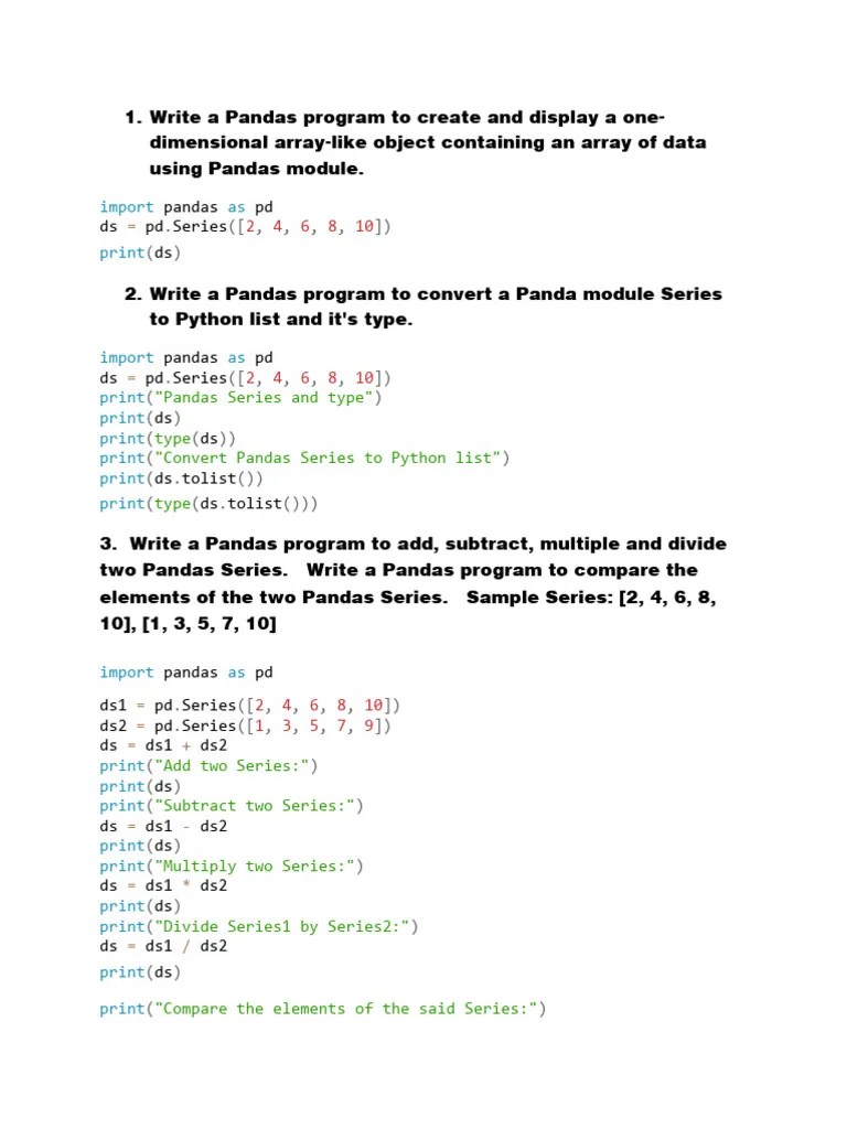 Sheet 5 Pandas | PDF | Computing | Computer Programming